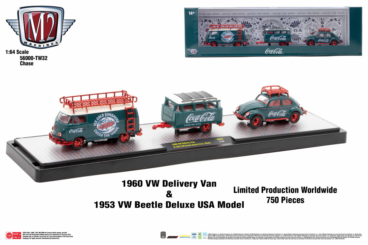 M2マシーン 1960 VW Delivery Van チェイス M2 Machines 1:64 1960 VW Volkswagen Delivery Van Weekend